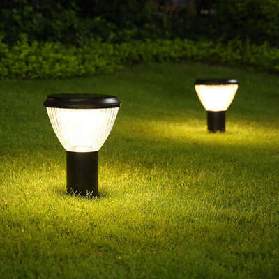 Minimalist Cylindrical Solar Garden Light with IP65 Waterproof for Parks