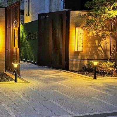 Solar LED Garden Bollard Lights Landscape Lamp for Outdoor Pathway & Lawn Decor Yard Path Lighting