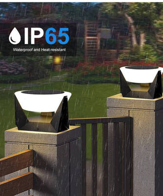 Modern IP65 Solar Garden Light With Three Colors In One For Villa Wall Fence Gate Cap & Patio Decor