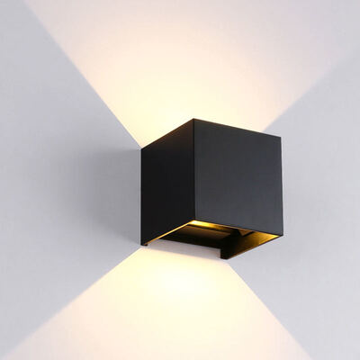 Waterproof 12W Square Wall Light with Adjustable Beam Angle for Indoor and Outdoor Use