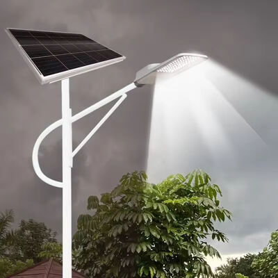 100W Monocrystalline Solar LED Street Light Lithium Iron Phosphate Battery Outdoor Road Lamp 120° Beam 6500K IP Outdoor Parking Lighting