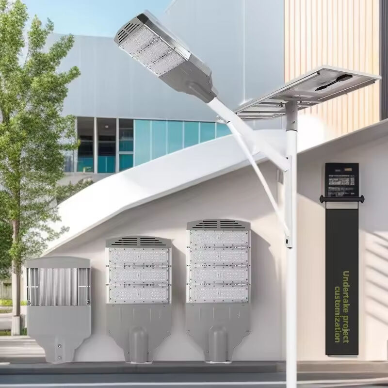 100W Monocrystalline Solar LED Street Light Lithium Iron Phosphate Battery Outdoor Road Lamp 120° Beam 6500K IP Outdoor Parking Lighting